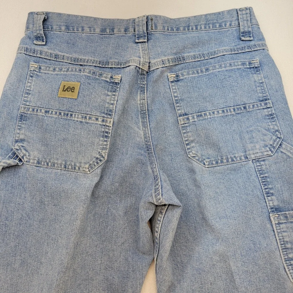 Lee Carpenter Jeans Mens 32x30 Blue Loose Fit Dungarees Workwear Utility